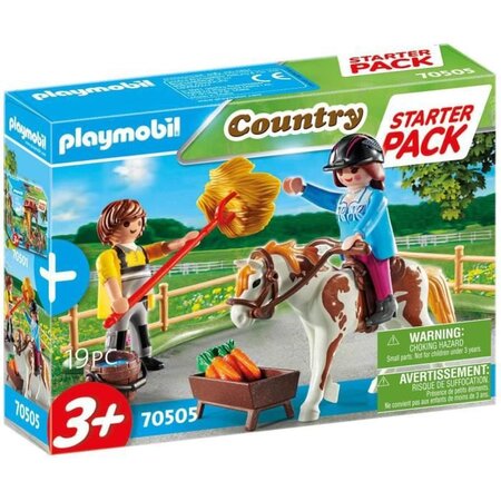 Playmobil - 70505 - starter pack cavaliere et palefrenier