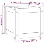 vidaXL Jardinières d'extérieur 2 Pièces 40x40x40 cm Bois de pin massif