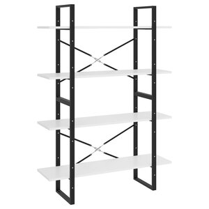 vidaXL Bibliothèque à 4 niveaux Blanc 100x30x140 cm Aggloméré