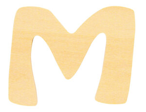 Alphabet en bois 6 cm Lettre M