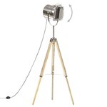 vidaXL Lampadaire à trépied Bois de manguier massif 140 cm