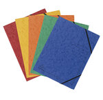 Pack De 5 Chemises À Élastique Sans Rabats Carte Lustrée 355gm2 - A4 - X 5 - Exacompta