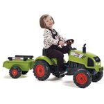 FALK Tracteur a pédales Claas avec remorque