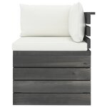 vidaXL Salon palette de jardin 10 Pièces avec coussins Bois de pin massif