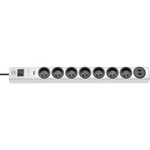 Brennenstuhl Multiprise hugo! Blanche - 7 prises+2 prises USB - avec parafoudre et 2m de câble (19.500A)