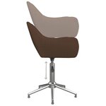 vidaXL Chaises pivotantes à manger lot de 2 marron tissu
