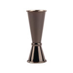 Mesure de bar conique gris titane professionnelle - 25 / 50 ml - olympia -  - inox plaqué x95mm