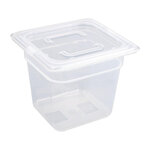 Lot de 4 bacs en polypropylène avec couvercle gn 1/6 150 mm - vogue -  - polypropylène2 2 176x150mm