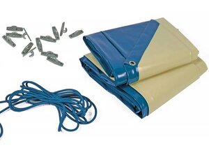 Bâche hiver pour piscine Tobago - 280 gr/m² - bleu