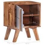 vidaXL Table de chevet Gris 40x30x50 cm Bois massif
