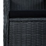 vidaXL Mobilier à dîner 7 Pièces avec coussins Résine tressée Gris foncé