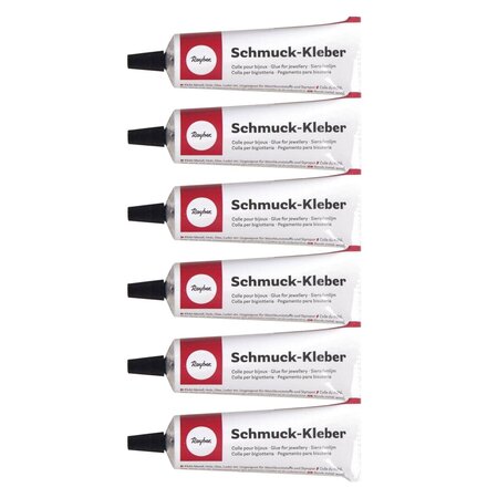 6 tubes de colle à bijoux 27 g
