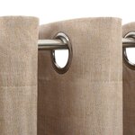 vidaXL Rideaux occultants Aspect lin avec œillets 2Pièces Beige 140x225cm
