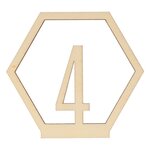 Set 15 Chiffres 10 5X10 Cm - Bois