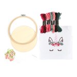 Kit Canevas sur Tambour à Broder Licorne Ø 15 5 cm
