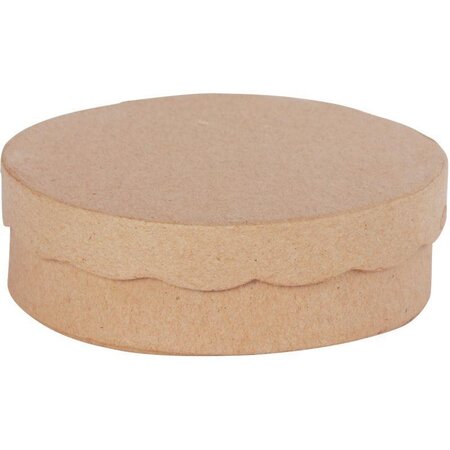 Lot de 8 boîtes rondes bords fantaisie en carton à décorer