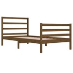 vidaXL Cadre de lit Marron miel Bois de pin massif 100x200 cm