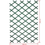 Nature Palissade de jardin 100 x 200 cm PVC Vert
