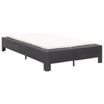vidaXL Transat à 2 places avec coussin Noir Résine tressée