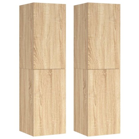 vidaXL Meubles TV 2 Pièces Chêne sonoma 30 5x30x110 cm Aggloméré