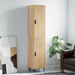 vidaXL Buffet haut Chêne sonoma 34 5x34x180 cm Bois d'ingénierie