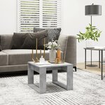 vidaXL Table d'appoint Gris béton 50x50x35 cm Aggloméré