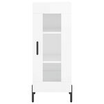 vidaXL Buffet haut Blanc brillant 34 5x34x180 cm Bois d'ingénierie