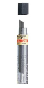Etui de 12 mines HI-POLYMER SUPER 0,5 mm 2H PENTEL