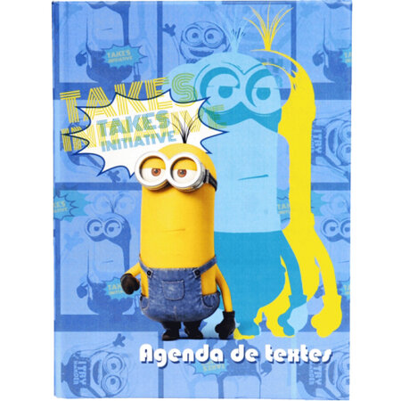 Agenda de texte minions - onglets 6 jours
