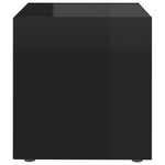 vidaXL Meuble TV Noir brillant 37x35x37 cm Aggloméré