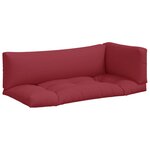vidaXL Coussins de palette 3 Pièces rouge tissu
