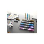 Bic marking box marqueurs indélébiles pointe ogive moyenne - couleurs assorties  boîte cadeau métal de 15