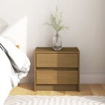 vidaXL Table de chevet Marron miel 40x30 5x35 5 cm Bois de pin solide