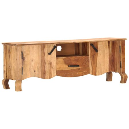 vidaXL Meuble TV 115 x 30 x 42 cm Bois solide