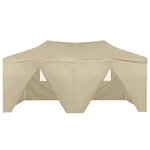 vidaXL Tente de réception pliable avec 4 parois 3x6 m Acier Crème