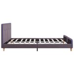 vidaXL Cadre de lit Taupe Tissu 180 x 200 cm