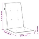 vidaXL Coussins de chaise à dossier haut 6Pièces rayures bleu/blanc tissu