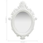 vidaXL Miroir mural style château 56x76 cm Blanc