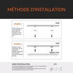 Réglette  lumineuse led 90cm 36w - blanc neutre 4000k - 5500k - silamp