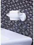 Porte-savon mural WHITE en laiton blanc et en verre 11 x 5,5 x 12,9cm