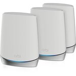 NETGEAR Systeme WIFI 6 Mesh Orbi RBK753 Tri-band AX4200 - Pack de 3 - jusqu'a 60 appareils connectés et 525 m² de couverture