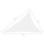 vidaXL Voile de parasol Tissu Oxford triangulaire 4x5x6 4 m Blanc