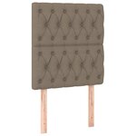 vidaXL Lit à sommier tapissier avec matelas Taupe 80x200 cm Tissu