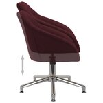vidaXL Chaise pivotante de salle à manger Violet Tissu