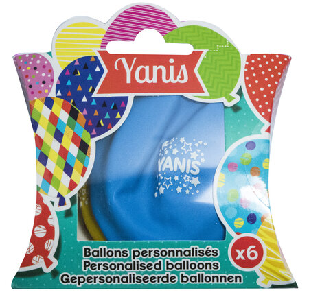 Ballons de baudruche prénom Yanis