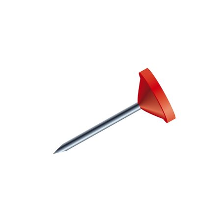Exacompta - boîte de 100 épingles à tête plate 5mm rouge