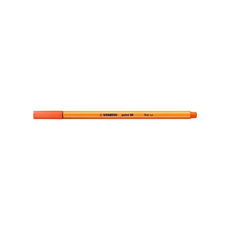 Stylo-feutre point 88 pointe fine 0 4 mm vermillion clair stabilo