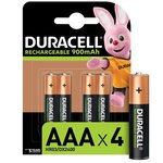 Duracell piles rechargeables aaa 900 mah  lot de 4 piles