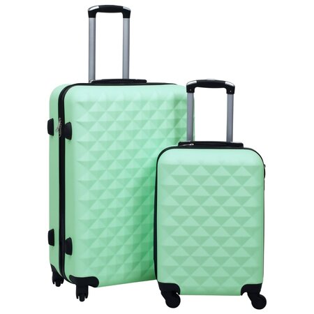 vidaXL Ensemble de valises rigides 2 Pièces Menthe ABS
