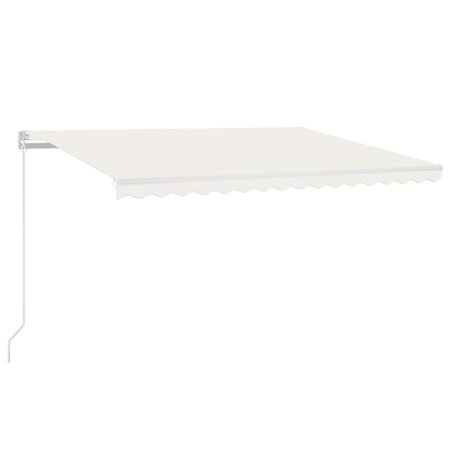 vidaXL Auvent manuel rétractable avec LED 450x300 cm Crème